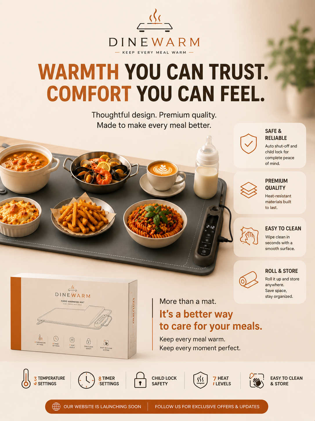 DineWarm™ Smart Warming Mat