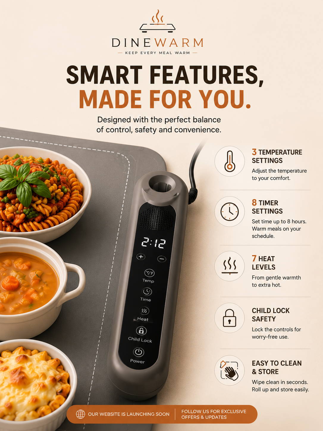 DineWarm™ Smart Warming Mat